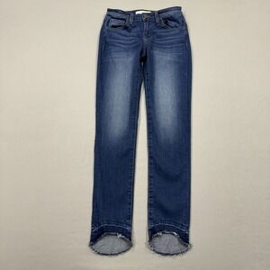 Flying Monkey Jeans Womens 24 Blue Ankle Skinny Stretch Medium Wash Denim Preppy